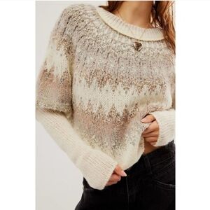 Free People - Home For The Holidays Sweater | Size Small | Wool Blend